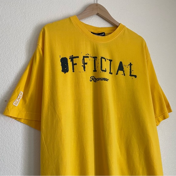 Y2K Rocawear Official front and back printed t-shirt, yellow, XXL - Picture 6 of 11